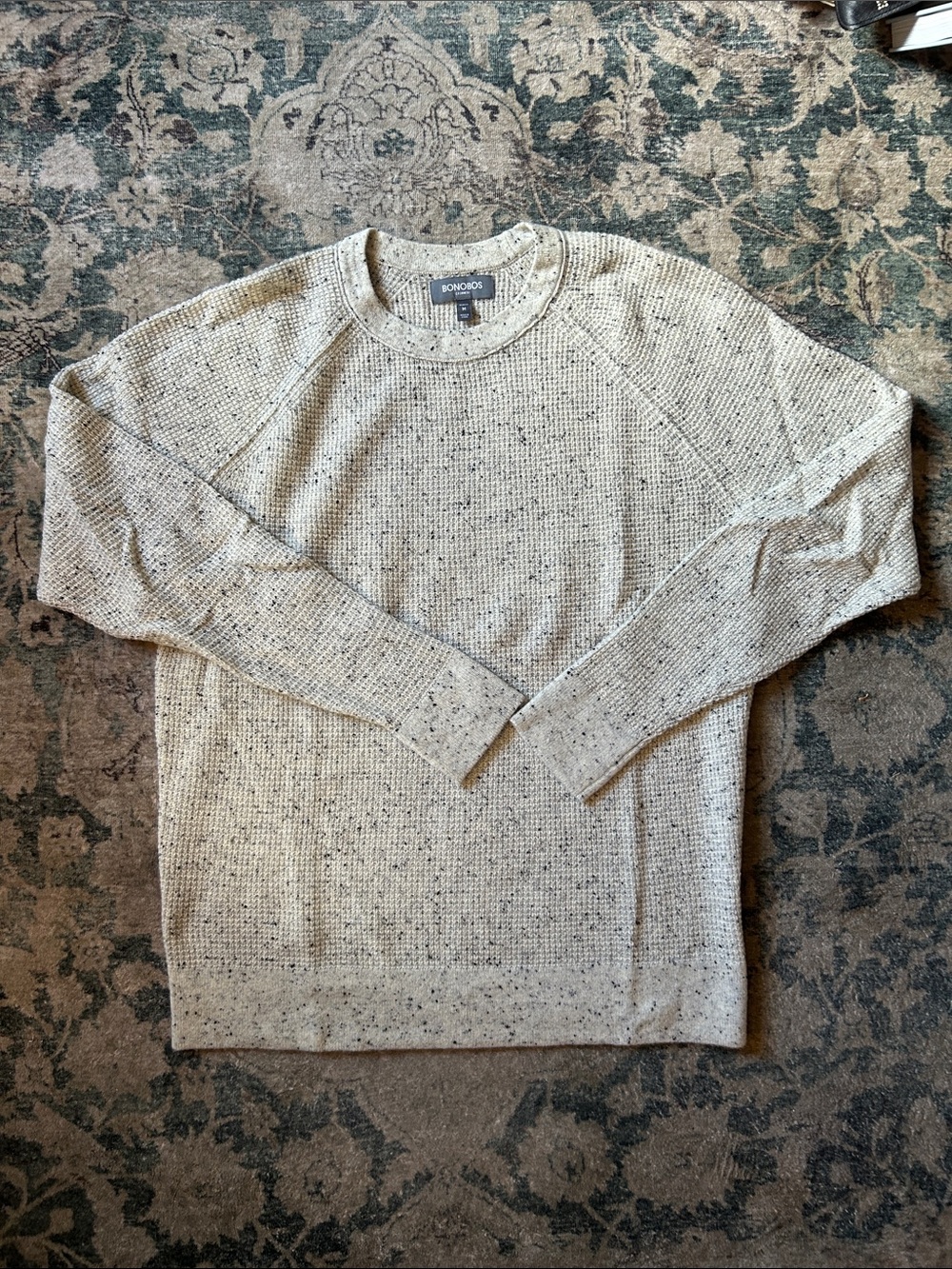 Bonobos Cream Speckled Cashmere Crewneck Sweater